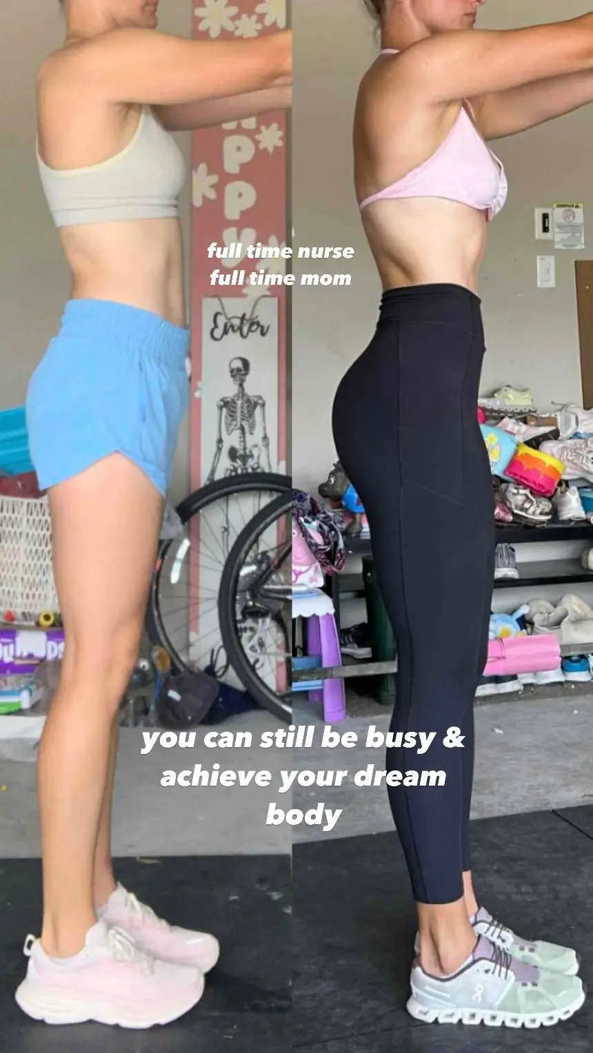 Before and after image of a client who underwent online fitness coaching